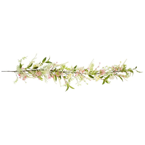 Northlight Seasonal Hydrangea & Berry Floral Spring Garland - image 