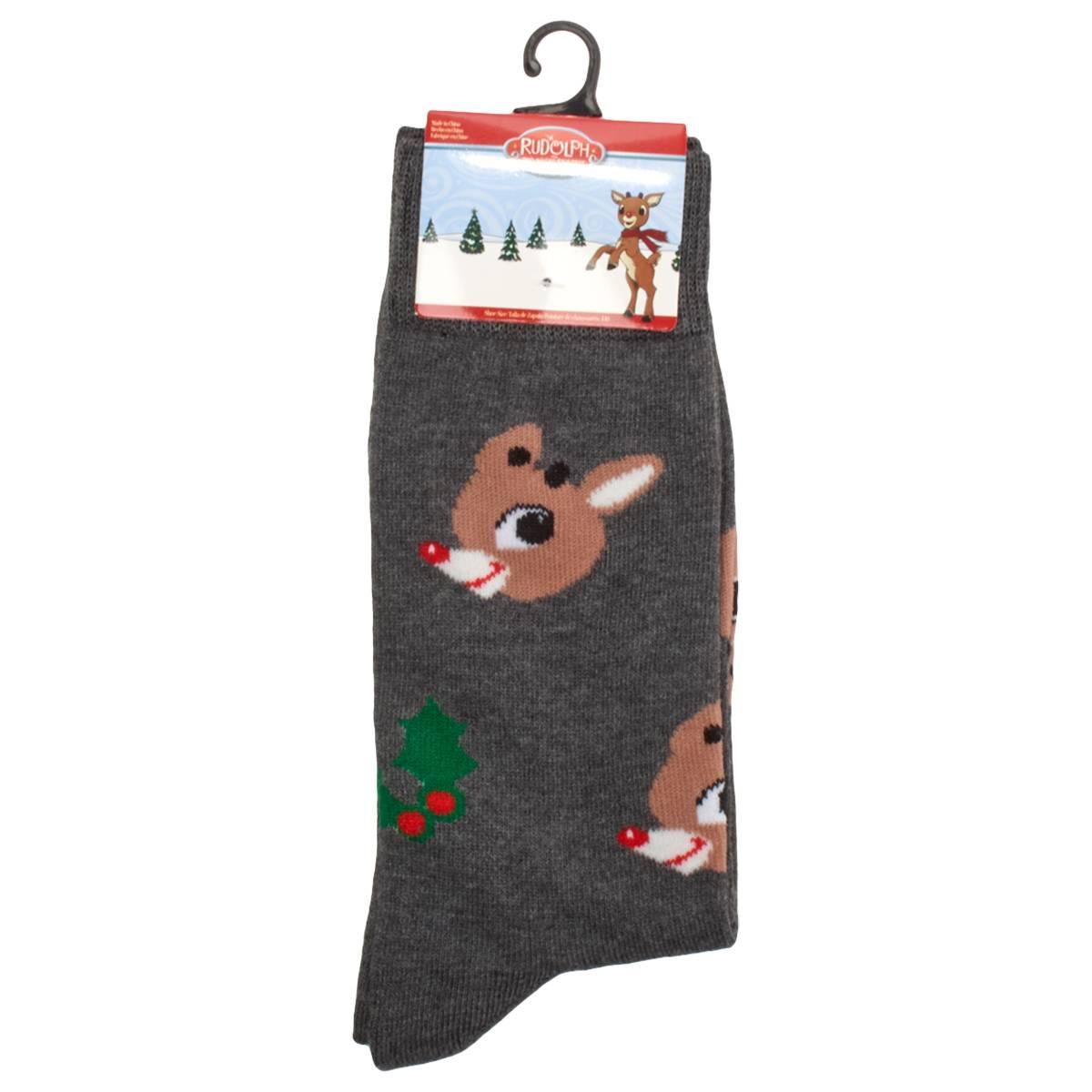 Mens Centric Brands Rudolph Mistletoe Crew Socks