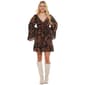 Juniors Angie Long Sleeve Floral Surplice Mini A-Line Dress - image 1