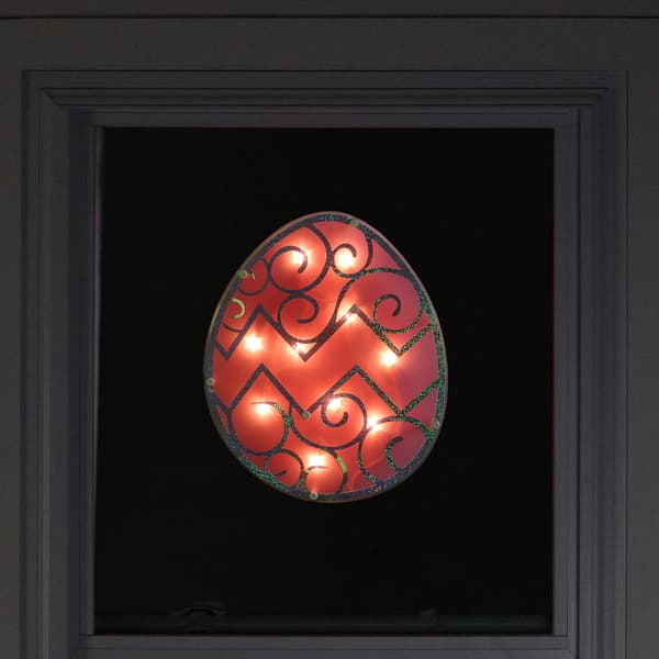 Northlight Seasonal Pink Easter Egg Window Silhouette Decoration