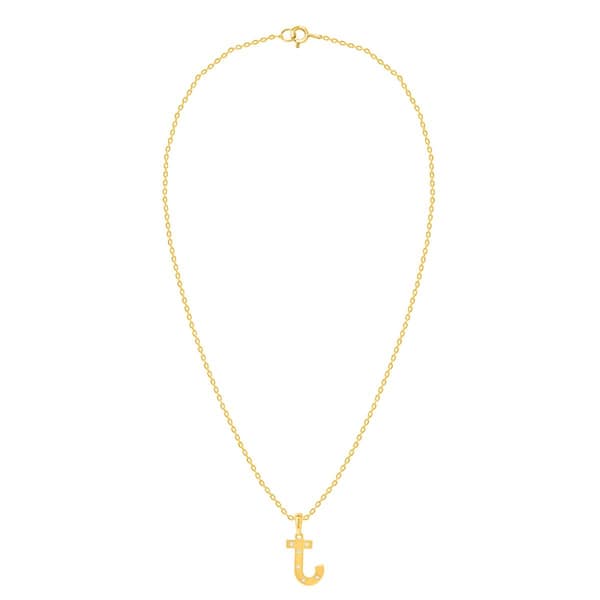 Nova Star® Gold-Plated Lab-Grown Diamond Initial J Pendant