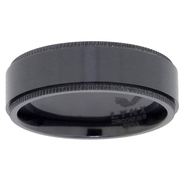 Mens Lynx Black Zirconium Polished Finish Ring - image 