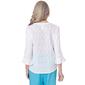 Womens Alfred Dunner  Summer Breeze Woven Solid w/Eyelet Blouse - image 3