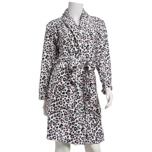 Womens Spoiled Angel Animal Heart 38in. Wrap Robe - image 