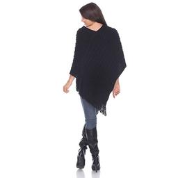 Womens White Mark Melisandre Fringe Poncho