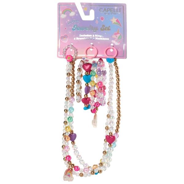 Girls Capelli® New York 10pc. Hearts/Rainbow Jewelry Set