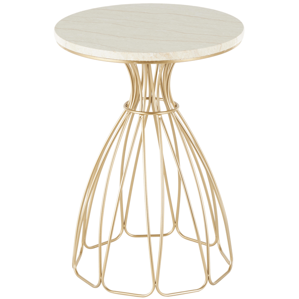 9th & Pike® Contemporary Gold Metal Accent Table - image 