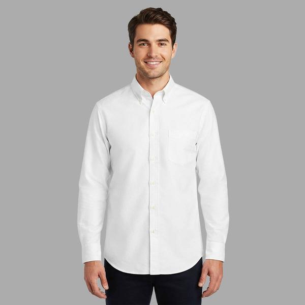 Mens Preswick & Moore(R) Regular Fit Stretch Dress Shirt - White - image 