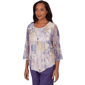 Womens Alfred Dunner Grand Bazaar Stained Glass Mesh Blouse - image 3