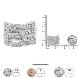Haus of Brilliance Sterling Silver 2ctw. Diamond Bypass Ring