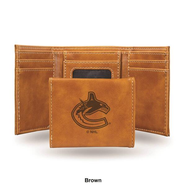 Mens NHL Vancouver Canucks Faux Leather Trifold Wallet