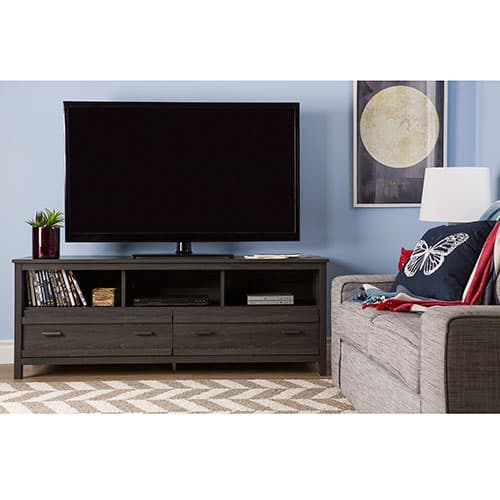 South Shore Exhibit TV Stand - Grey Oak