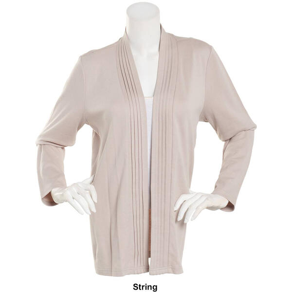 Womens Hasting &amp; Smith Long Sleeve Pleat Front Open Cardigan
