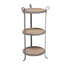 9th & Pike® Grey Metal Industrial Accent Table
