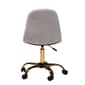 Baxton Studio Kabira Glam & Luxe Grey Velvet Swivel Office Chair - image 5
