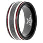 Mens Lynx Stainless Steel Textured Ring - image 2