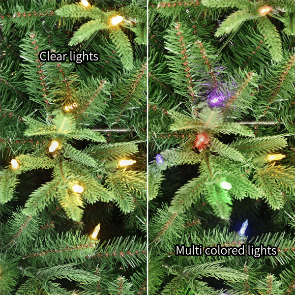 Puleo International 7.5ft. Pre-Lit Fraser Fir Slim Christmas Tree
