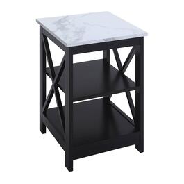 Convenience Concepts Oxford Faux Marble Top End Table