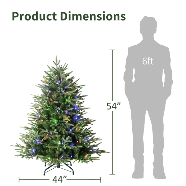 Puleo International 4.5ft. Pre-Lit LED Fraser Fir Christmas Tree