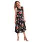 Plus Size Robbie Bee Sleeveless Floral Drape Neck Midi Dress - image 1