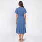 Womens Luxology Flutter Sleeve Gauze Tiered Midi Dress - image 2
