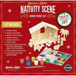 MasterPieces Nativity Scene Holiday Wood Paint Set