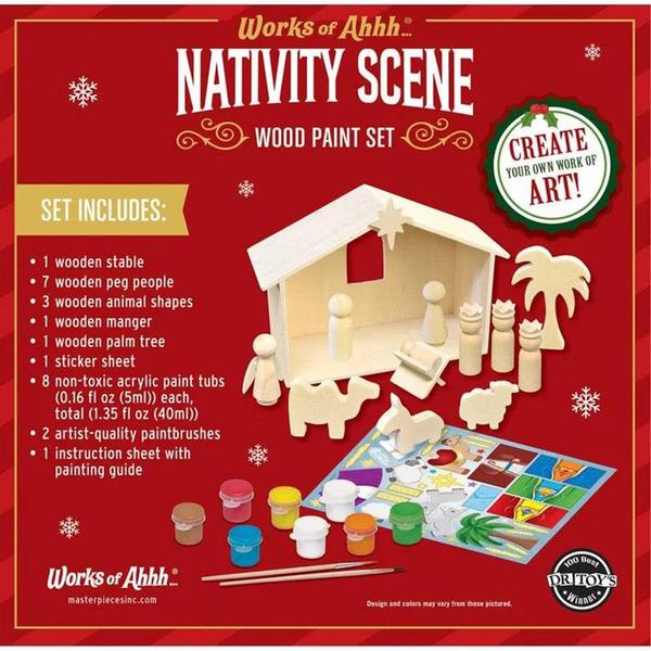 MasterPieces Nativity Scene Holiday Wood Paint Set