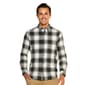 Mens LANDS END(R) Long Sleeve Flannel Shirt - Grey - image 1