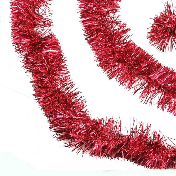 Northlight 50ft. Commercial Red Christmas Foil Tinsel Garland