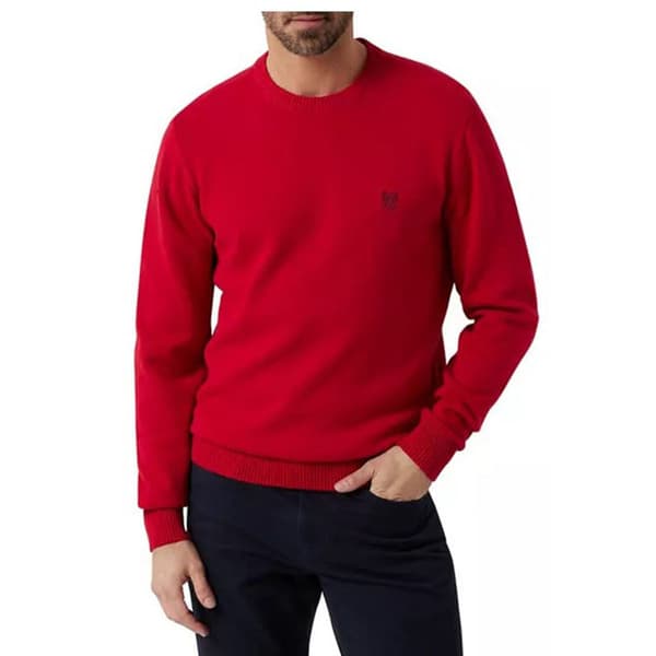 Mens Chaps Solid Cotton Crew Neck Sweater - Boscov's