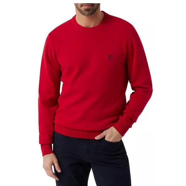 Mens Chaps Solid Cotton Crew Neck Sweater - image 
