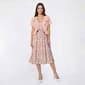 Womens Perceptions Short Sleeve Floral Midi Jacket Dress - image 1