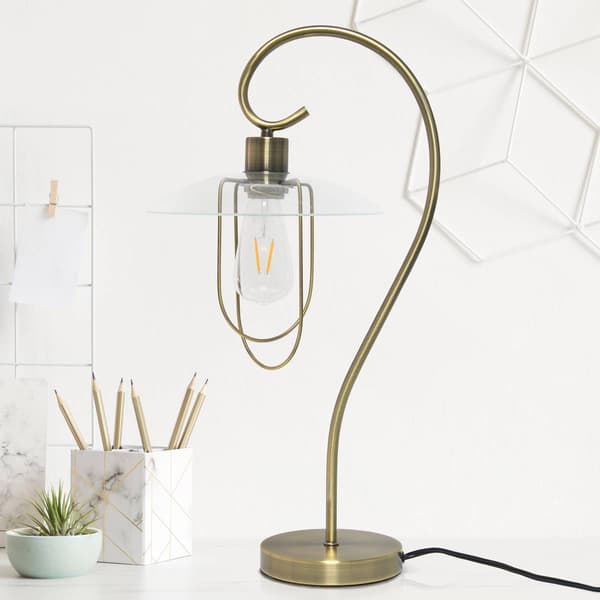 Lalia Home Studio Loft Modern Metal Scroll Table Lamp