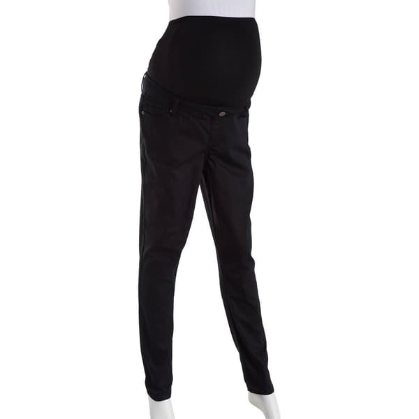 Womens Savi Parker Over Belly Maternity 29in. Length Sateen Pants - image 
