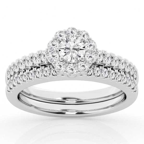 Nova Star(R)  1ctw. Lab Grown Diamond Round Bridal Set Ring