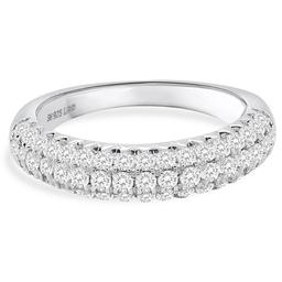 Nova Star® Sterling Silver Lab Grown Diamond Ring