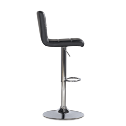 Linon Home Decor Brandt Black Faux Leather Adjustable Barstool