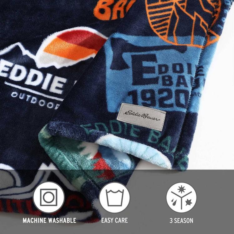 Eddie Bauer Stamps Ultra Soft Plush-Fleece Blanket
