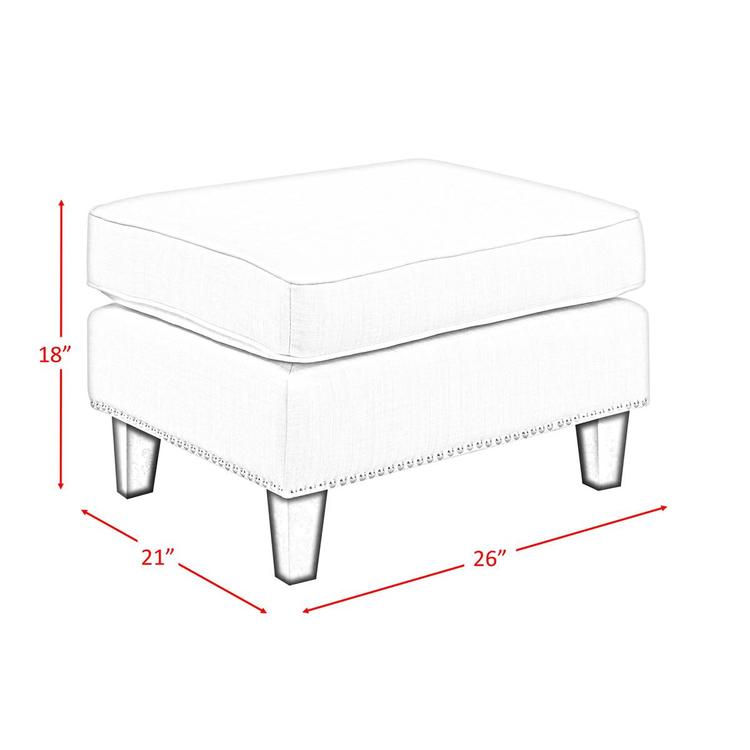 Elements Erica French Script Ottoman