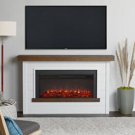 Real Flame Bernice White Landscape Electric Fireplace