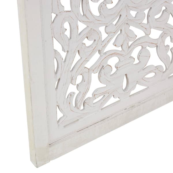 9th & Pike® Farmhouse White Wooden Room Divider Screen