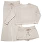 Womens Danskin Ribbed Velour 3Pk Pajama Set - image 1