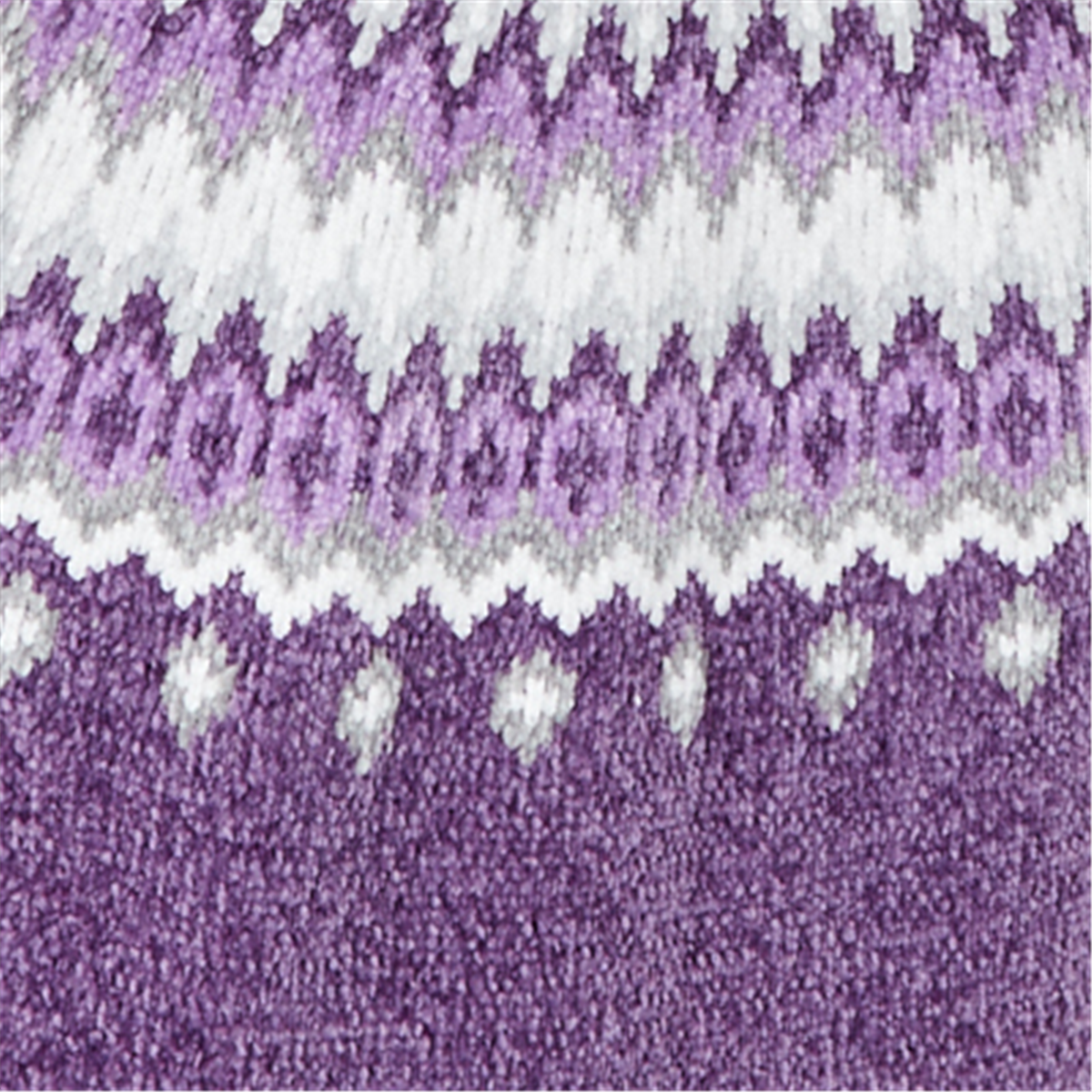 Womens Alfred Dunner Vail Amethyst Fair Isle Chenille Sweater