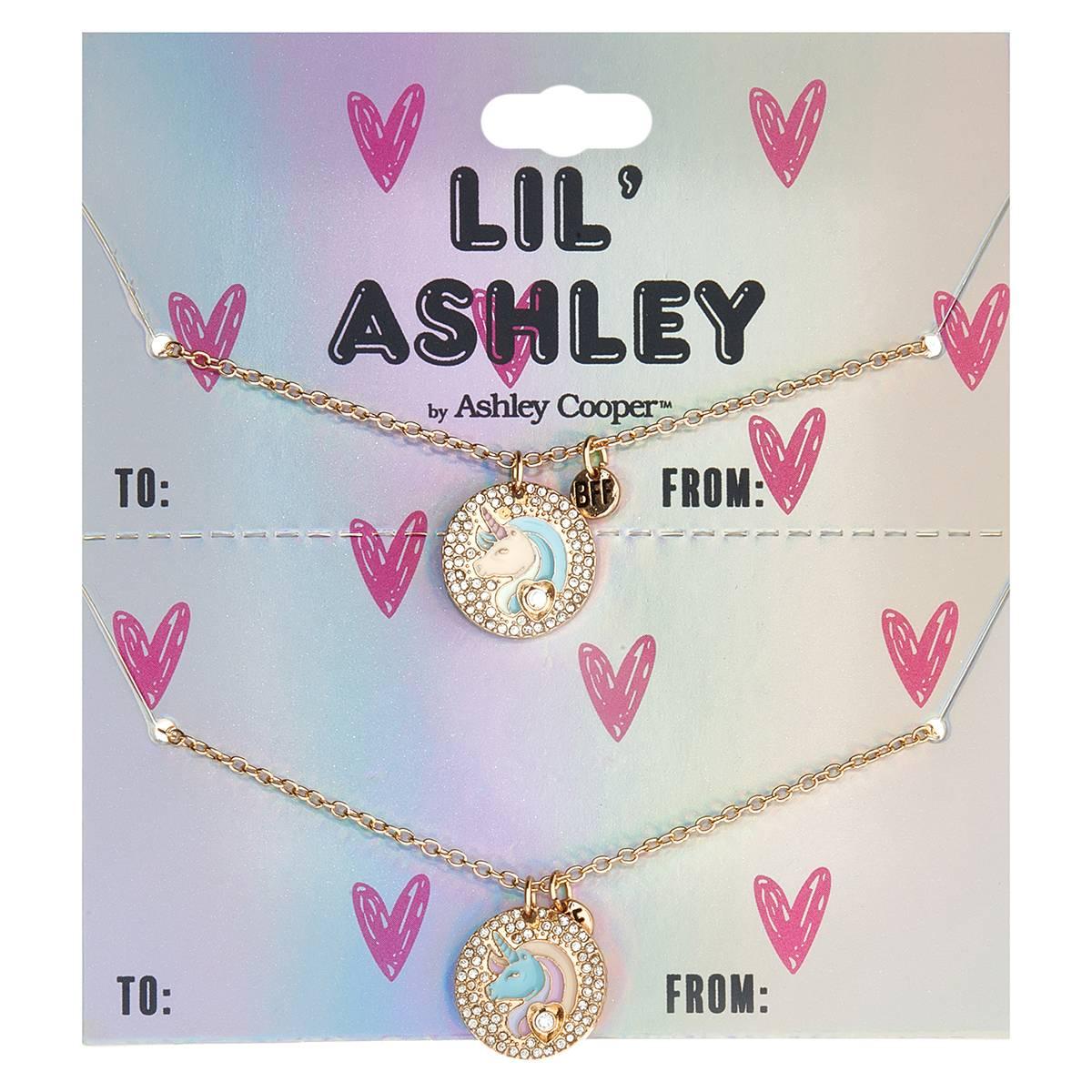 Kids Lil’ Ashley Gold-Tone Best Friends Unicorn Necklace Set