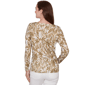Womens Hearts of Palm Tropical Twist 3/4 Sleeve Blouse - image 2
