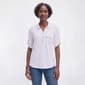 Womens Emily Daniels Elbow Sleeve 1-Pocket Flamingo Blouse - image 1