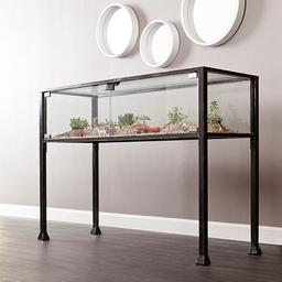 Southern Enterprises Terrarium Display Console Table
