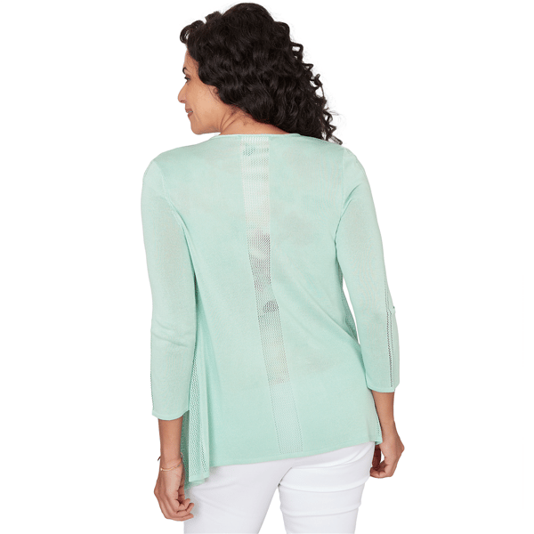 Womens Emaline Key Items 3/4 Sleeve Drape Front Cardigan