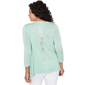 Womens Emaline Key Items 3/4 Sleeve Drape Front Cardigan - image 2