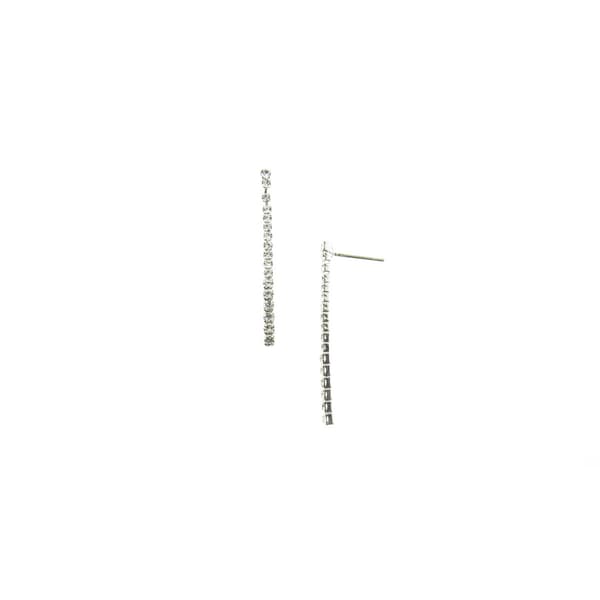Rosa Rhinestones Crystal Linear Drop Earrings - image 